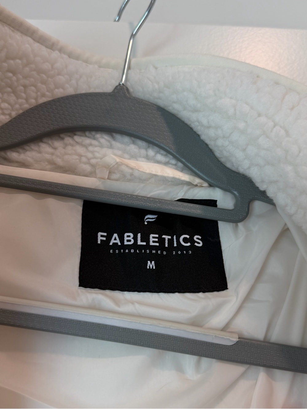 Fabletics Cream Sherpa Snap-Front Jacket - Picture 3 of 4